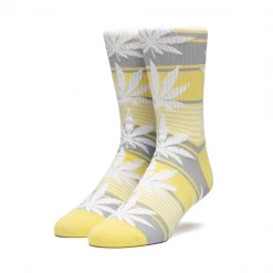 HUF Plantlife Stripe Sock Aurora Yellow Clothing