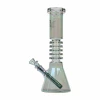 Red Eye Tek Water Pipes 12" Radiator Beaker Bong With Metallic Terminator Finish