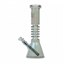 Red Eye Tek Water Pipes 12" Radiator Beaker Bong With Metallic Terminator Finish