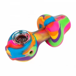 LIT Silicone Mushroom Pipe With Glass Bowl
