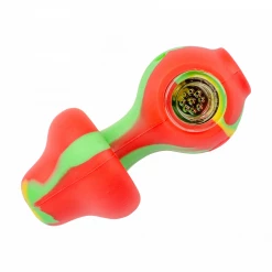 LIT Silicone Mushroom Pipe With Glass Bowl