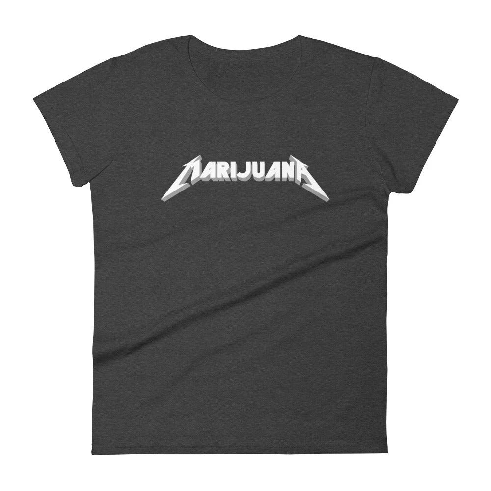 WEEDY CLOTHING Marijuana Heavy Metal T-Shirt - Women's 3 WEEDY CLOTHING Marijuana Heavy Metal T-Shirt - Women's