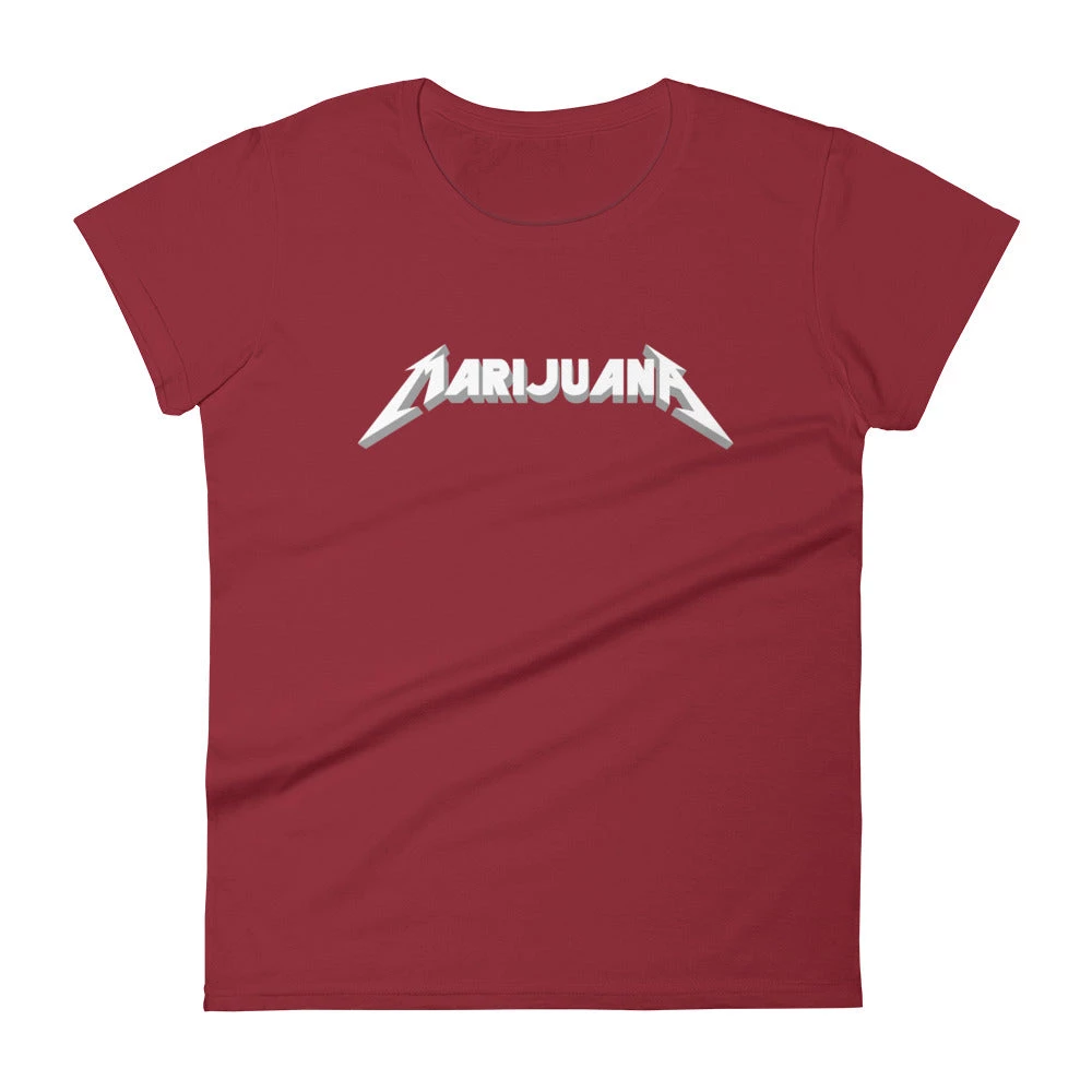 WEEDY CLOTHING Marijuana Heavy Metal T-Shirt - Women's 5 WEEDY CLOTHING Marijuana Heavy Metal T-Shirt - Women's