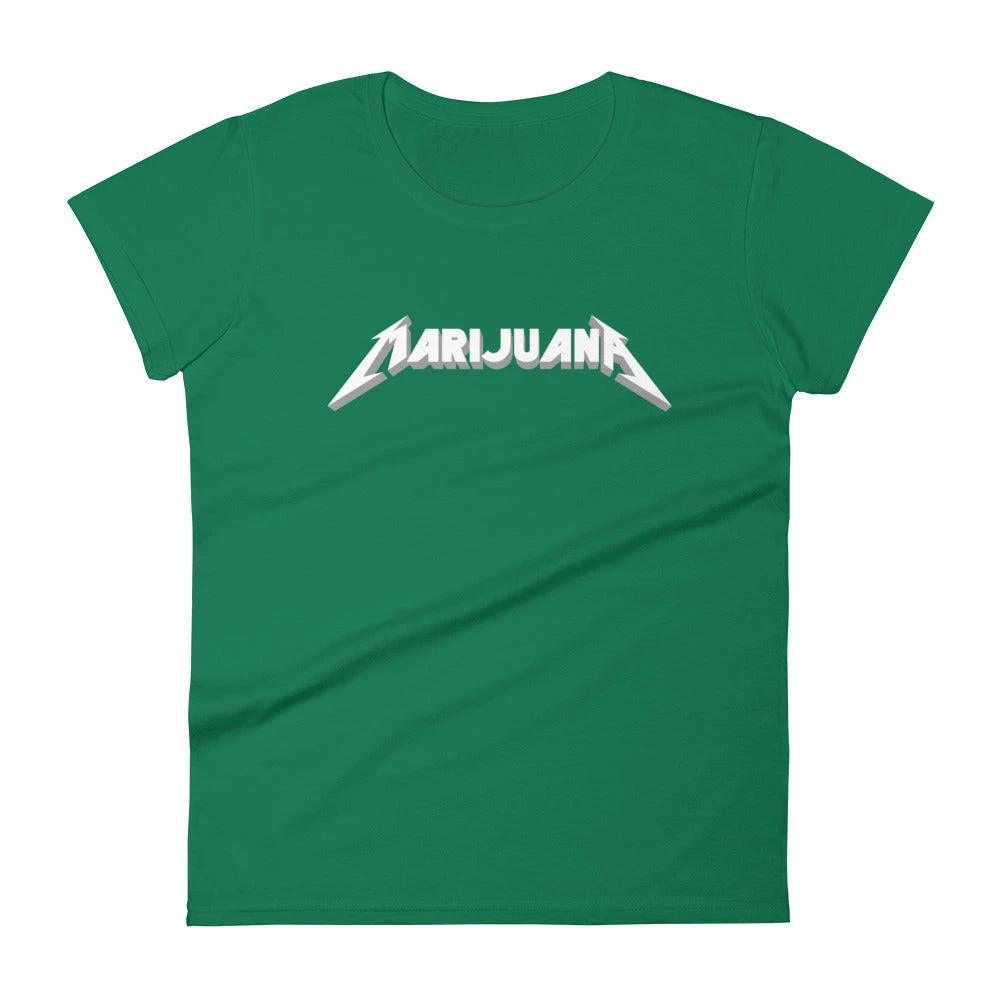 WEEDY CLOTHING Marijuana Heavy Metal T-Shirt - Women's 9 WEEDY CLOTHING Marijuana Heavy Metal T-Shirt - Women's