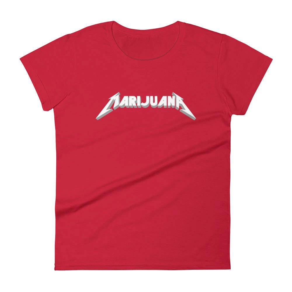 WEEDY CLOTHING Marijuana Heavy Metal T-Shirt - Women's 4 WEEDY CLOTHING Marijuana Heavy Metal T-Shirt - Women's